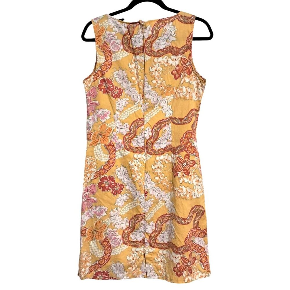 Vintage 2003 Patagonia Pataloha Golden Habiscus Womens Sleeveless Floral Dress S - Picture 4 of 9